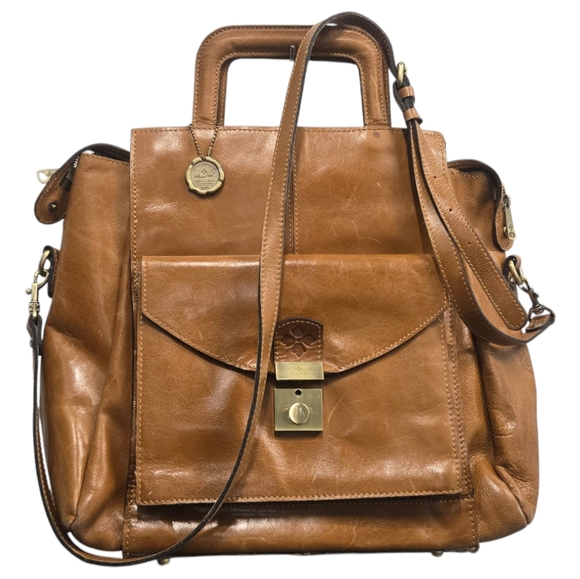 Patricia Nash Handbags - Patricia Nash 10th Annoversary Large Brown Leather Shoulder Bag Rare